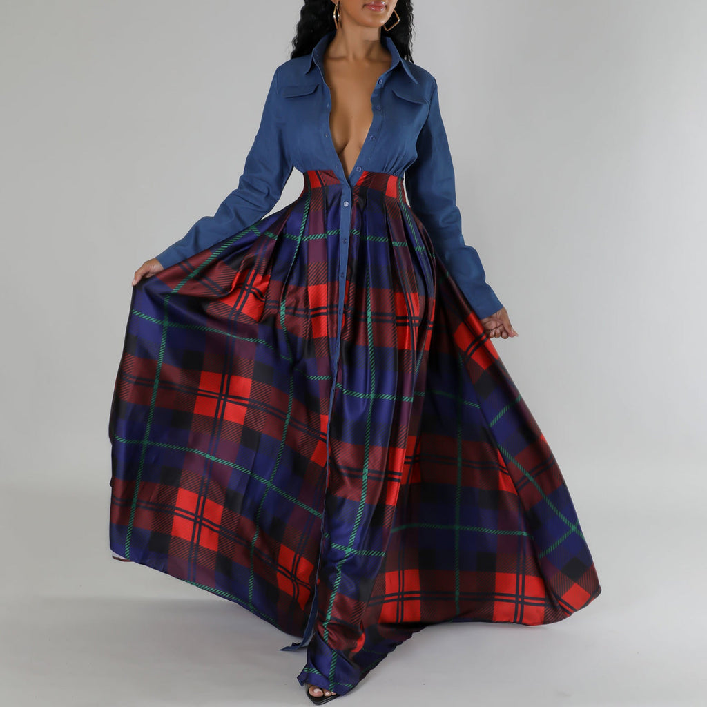 Women Dress Winter Fashion Casual Printing